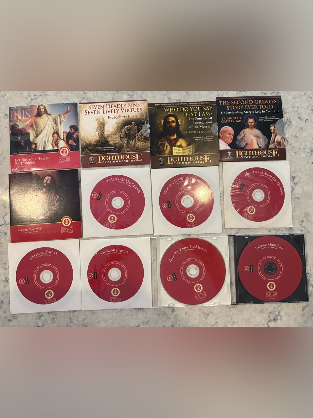 12 Lighthouse Catholic CD Lot Fr. Larry Richards Reason For Hope Talks Jesus God